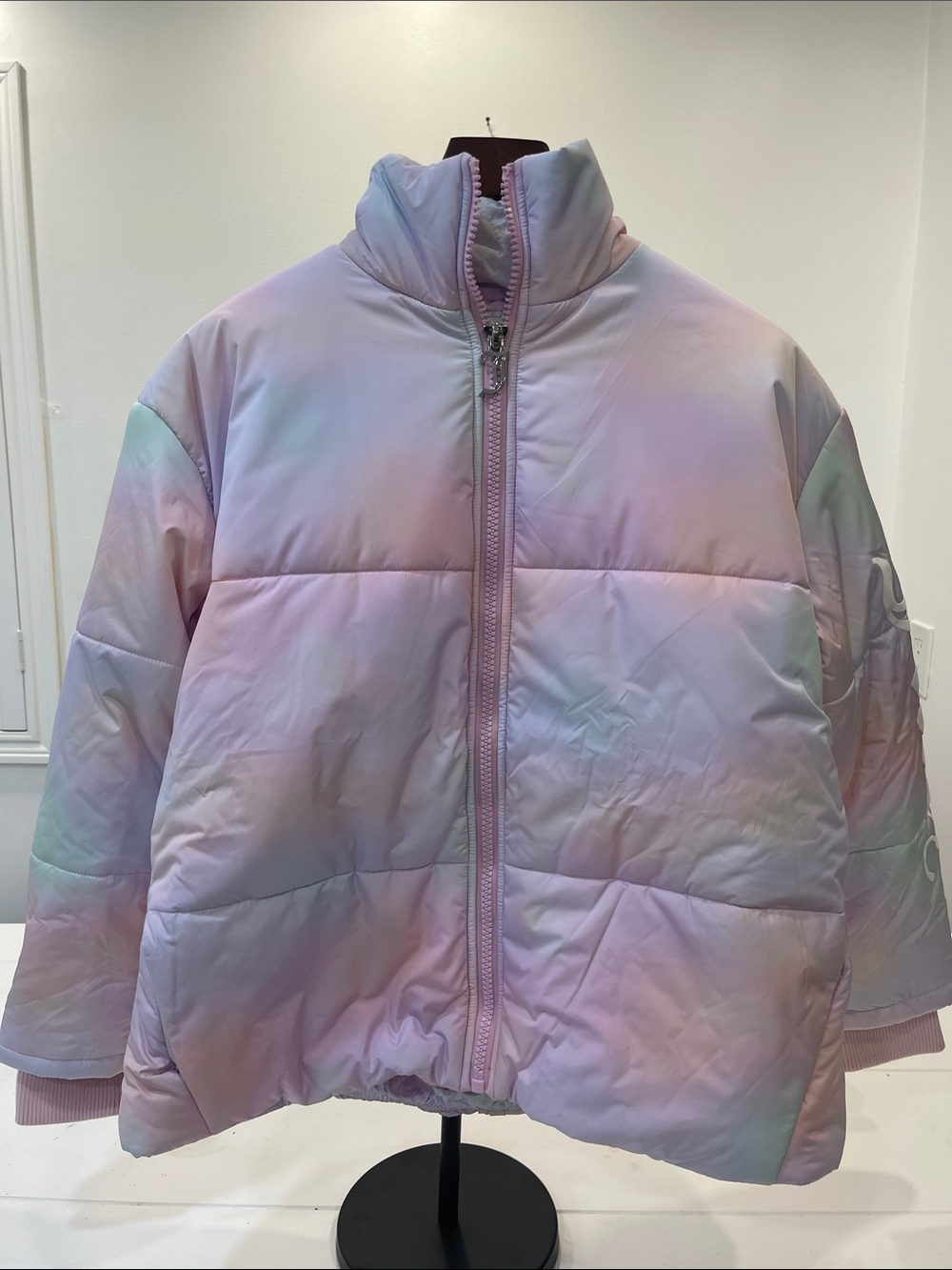 JUICY Iridescent Pastel Puffer Jacket - Pink
